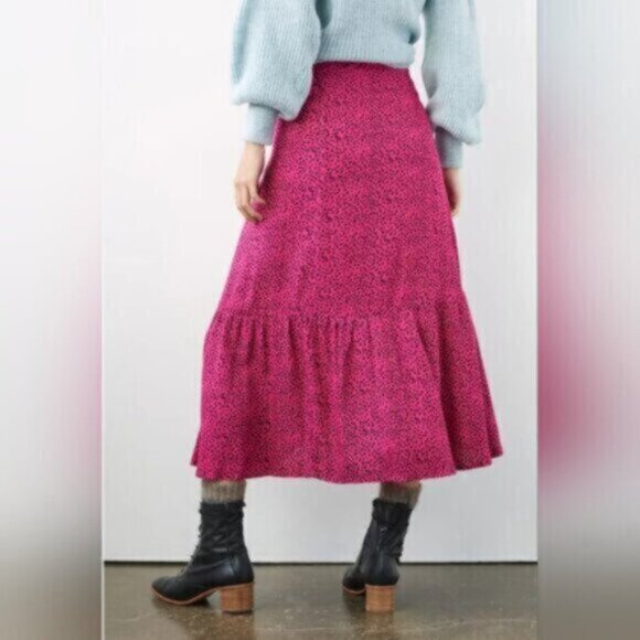 Beachgold Oriana Leopard Cheetah Print Hipster Hippie Art Wrap Skirt - Picture 4 of 12